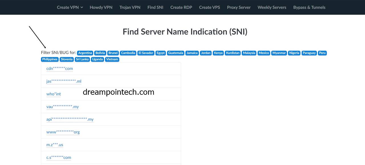 Free SNI Host List: HostName Tunnel Finder