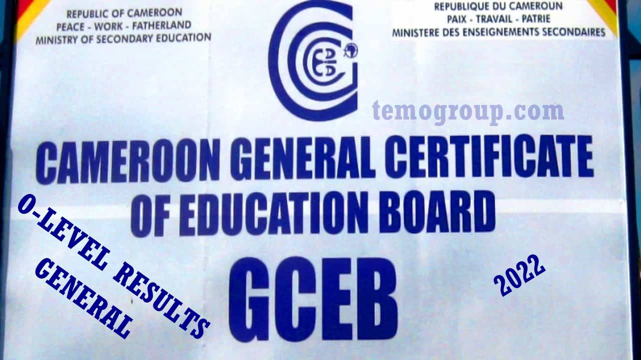 Cameroon GCE Ordinary Level Results 2022 Free PDF Download: O Level