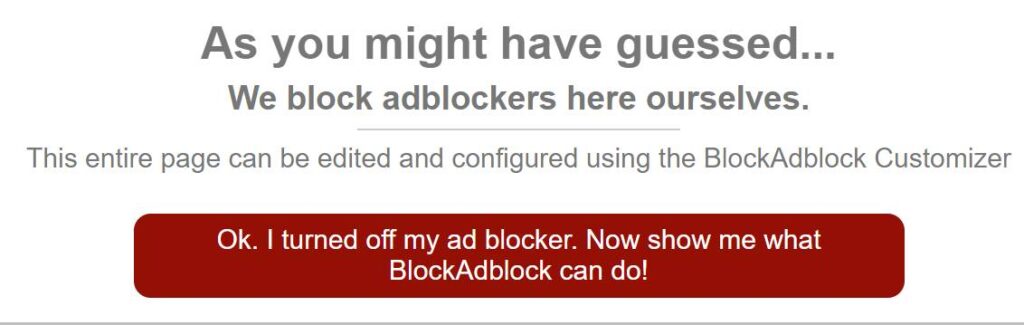 Block Adblock Script