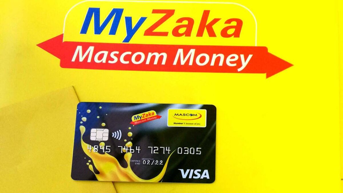 Mascom Myzaka Visa Card Registration and Charges Botswana
