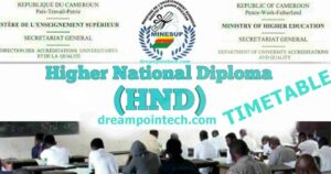 Download HND Cameroon Timetable PDF (Theory and Practical)